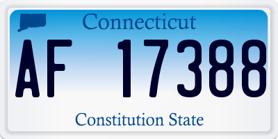CT license plate AF17388