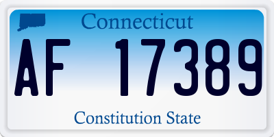 CT license plate AF17389