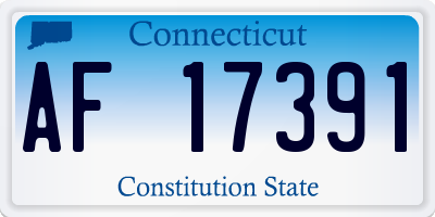 CT license plate AF17391