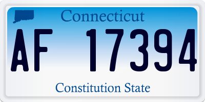 CT license plate AF17394