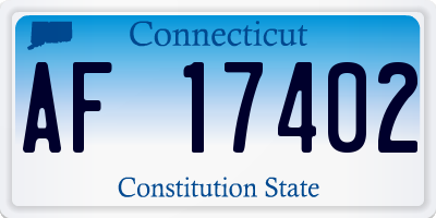 CT license plate AF17402