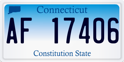 CT license plate AF17406