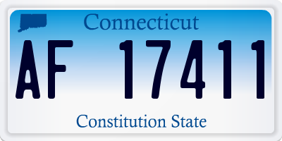 CT license plate AF17411