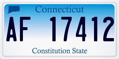 CT license plate AF17412