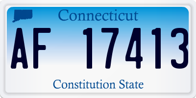 CT license plate AF17413