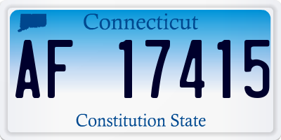 CT license plate AF17415