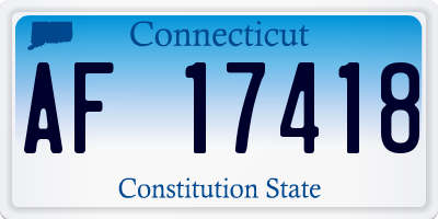 CT license plate AF17418