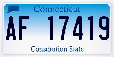 CT license plate AF17419