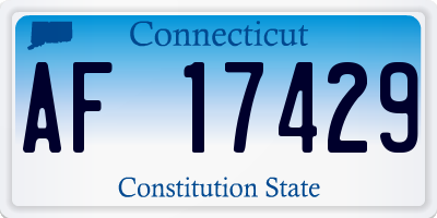 CT license plate AF17429