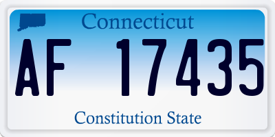 CT license plate AF17435
