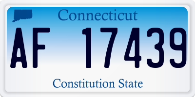 CT license plate AF17439