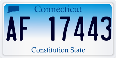 CT license plate AF17443