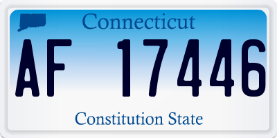 CT license plate AF17446