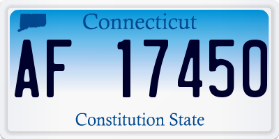 CT license plate AF17450