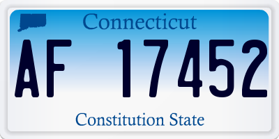 CT license plate AF17452