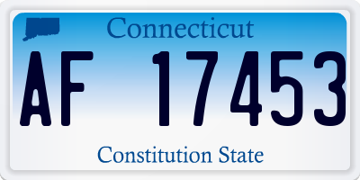 CT license plate AF17453