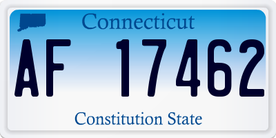 CT license plate AF17462