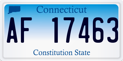 CT license plate AF17463