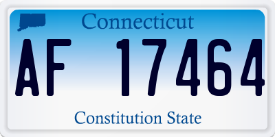 CT license plate AF17464