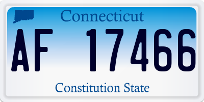 CT license plate AF17466