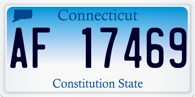 CT license plate AF17469