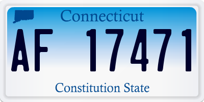 CT license plate AF17471