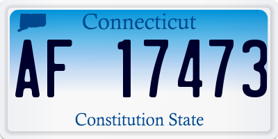 CT license plate AF17473