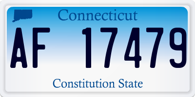 CT license plate AF17479