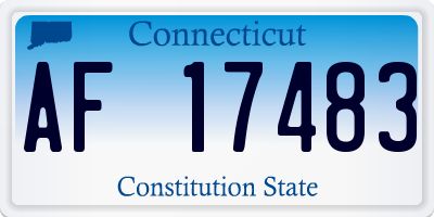 CT license plate AF17483