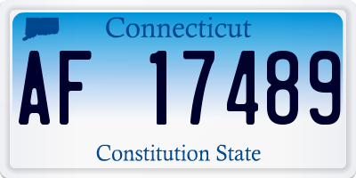 CT license plate AF17489