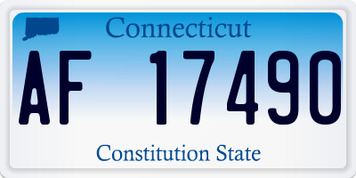 CT license plate AF17490