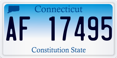 CT license plate AF17495