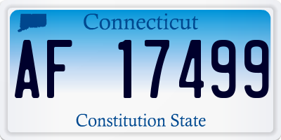 CT license plate AF17499