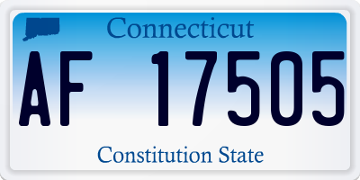 CT license plate AF17505