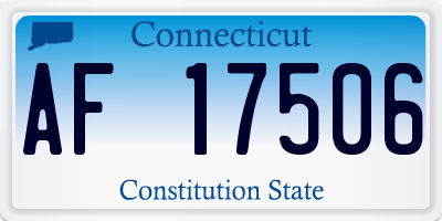 CT license plate AF17506
