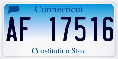 CT license plate AF17516