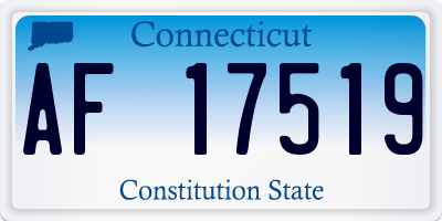 CT license plate AF17519