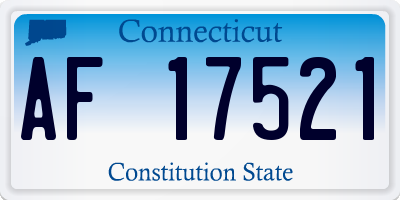 CT license plate AF17521