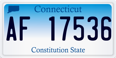 CT license plate AF17536