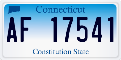 CT license plate AF17541