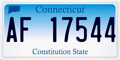 CT license plate AF17544