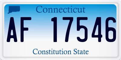 CT license plate AF17546