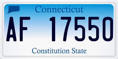CT license plate AF17550