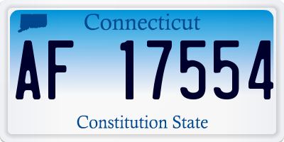 CT license plate AF17554