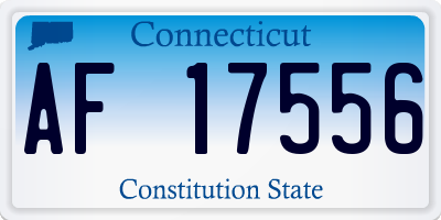 CT license plate AF17556