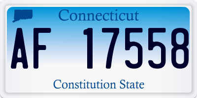 CT license plate AF17558