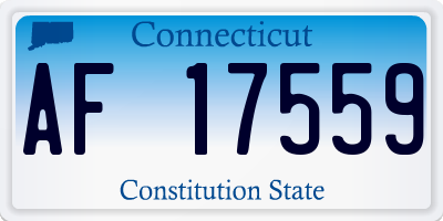 CT license plate AF17559