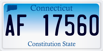 CT license plate AF17560