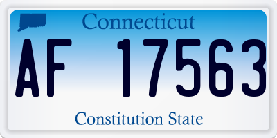 CT license plate AF17563