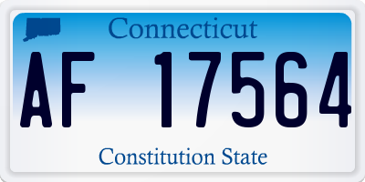 CT license plate AF17564